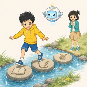 場面イラスト・図解の背景(道・橋・階段など) 02