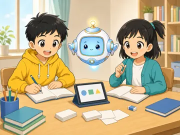 場面イラスト・がんばる・挑戦 検定の場面 受験準備