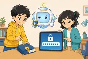 場面イラスト・安全・セキュリティ 安全シーン パスワード管理