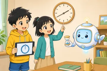 場面イラスト・安全・セキュリティ 安全シーン 時間を決める