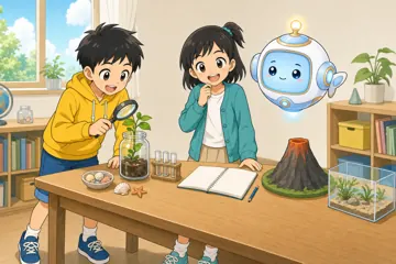 場面イラスト・季節の行事 季節・イベント 夏の自由研究