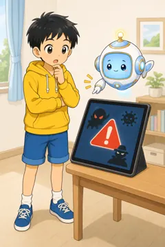場面イラスト・こまった! 1 01