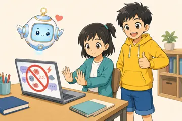 場面イラスト・こまった! 2 02