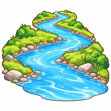 天気・自然・植物 天気・自然・植物 空と地形:川