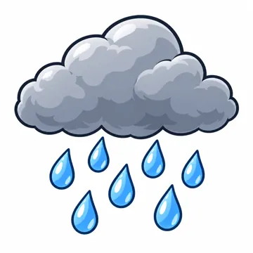天気・自然・植物 天気・自然・植物 天気:雨(雲と雨つぶ)