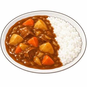 食べ物・野菜・果物 食べ物・野菜・果物 料理・給食:カレーライス