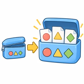 プログラミングとデータ プログラミングとデータ データ:解凍する(小さな箱からもとの大きさに戻る)