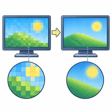 プログラミングとデータ プログラミングとデータ データ:解像度(粗いマス目となめらかなマス目を比べる)