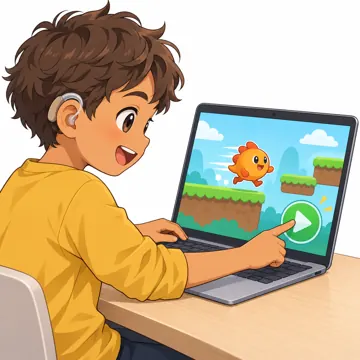 プログラミングとデータ プログラミングとデータ プログラミング:実行ボタンを押して画面のキャラクターが動く