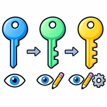 プログラミングとデータ プログラミングとデータ しくみ:権限(見るだけ・書ける・管理できるの3段階の鍵)