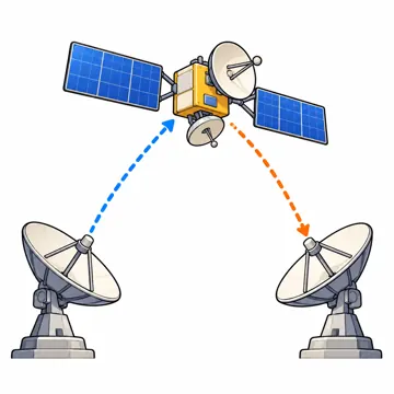 ネットワークと通信のしくみ ネットワークと通信のしくみ 外へ出る:通信衛星と地上のアンテナ