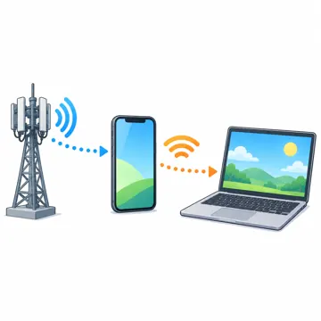 ネットワークと通信のしくみ ネットワークと通信のしくみ 体感:テザリング(スマホからPCへ電波を分ける)