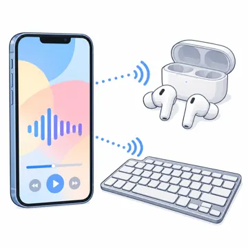 ネットワークと通信のしくみ ネットワークと通信のしくみ 体感:Bluetooth(スマホとイヤホン・キーボードが近くでつながる)