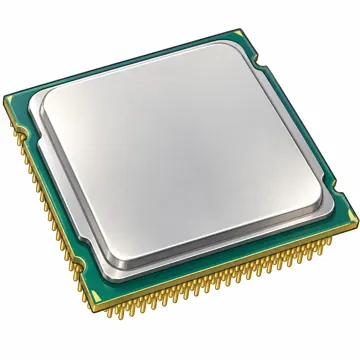 パソコンの中身と周辺機器 パソコンの中身と周辺機器 中身:CPU(チップ単体。金属のふたと裏のピン・接点)