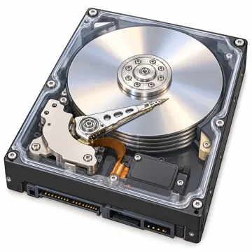 パソコンの中身と周辺機器 パソコンの中身と周辺機器 中身:HDD(ふたを透かして円盤とアームが見える)