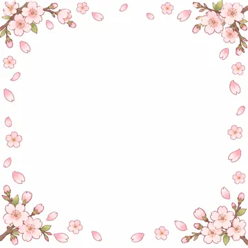 季節のかざり枠・季節・行事 季節のかざり枠 春:さくらの花びら