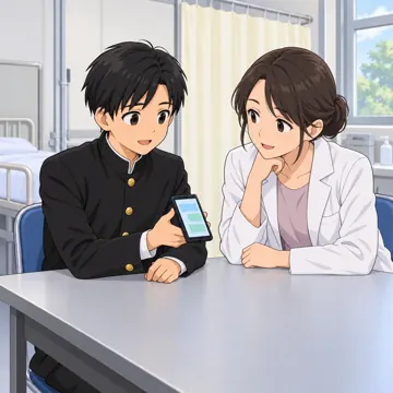 こまったとき・よい例：信頼できる大人や窓口に相談する