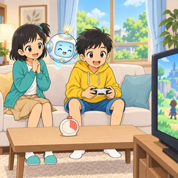 ゲームの時間・よい例：タイマーで時間を決めて遊ぶ