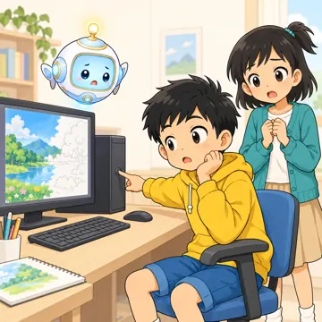 作品の保存・わるい例：保存しないで電源を切る