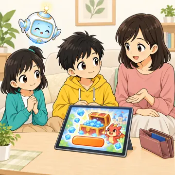 ゲームの課金・よい例：おうちの人といっしょに決める