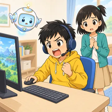 ボイスチャット・わるい例：大声でおこってどなる