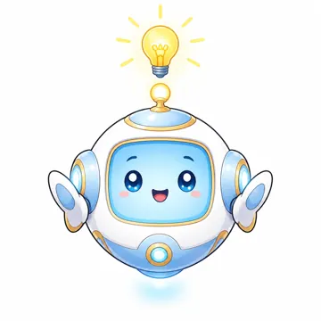 全身ポーズ・アイ アイ AI マスコット ひらめき