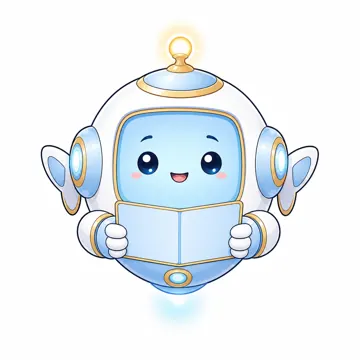 全身ポーズ・アイ アイ AI マスコット 本を見せる