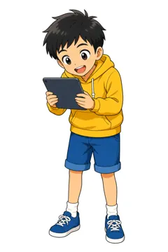 全身ポーズ・ハル ハル 男の子 タブレット