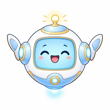全身ポーズ・アイ(表情・しぐさの追加) アイ AI マスコット ばんざいして喜んでいる