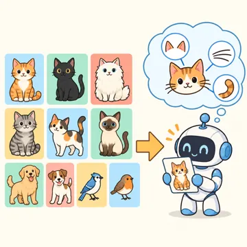図解・くわしい図解(デジタル・安全・AI・情報・お金・からだ・権利ほか) 図解 AI:学習データ(たくさんの例を見て覚える)