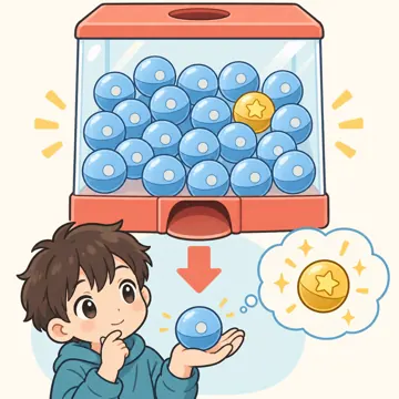 図解・くわしい図解(デジタル・安全・AI・情報・お金・からだ・権利ほか) 図解 お金:ガチャの確率(当たりが少ない箱)