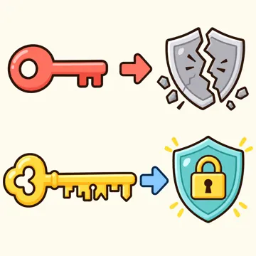 図解・くわしい図解(デジタル・安全・AI・情報・お金・からだ・権利ほか) 図解 安全:強いパスワードの作り方(短い鍵と長く複雑な鍵)