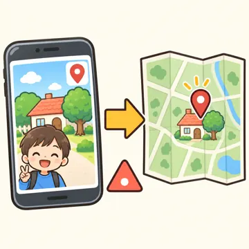 図解・くわしい図解(デジタル・安全・AI・情報・お金・からだ・権利ほか) 図解 安全:位置情報(写真から場所がわかる)